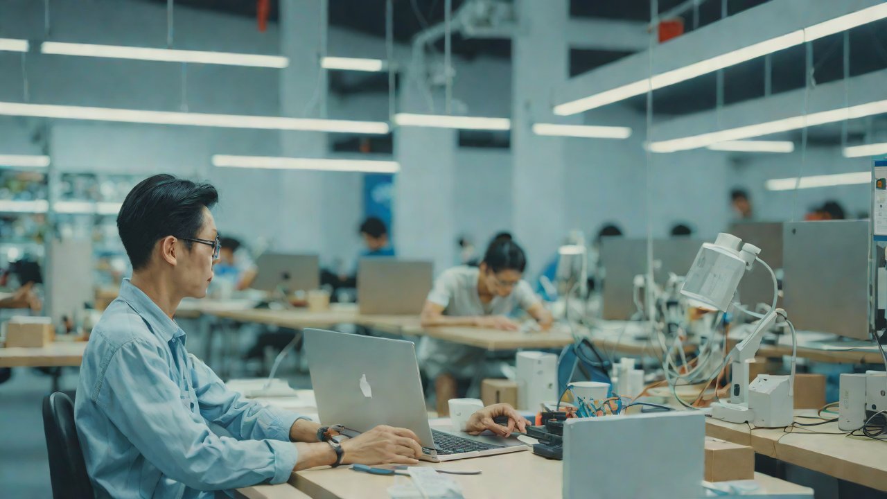 精确描述“工厂实景”内容